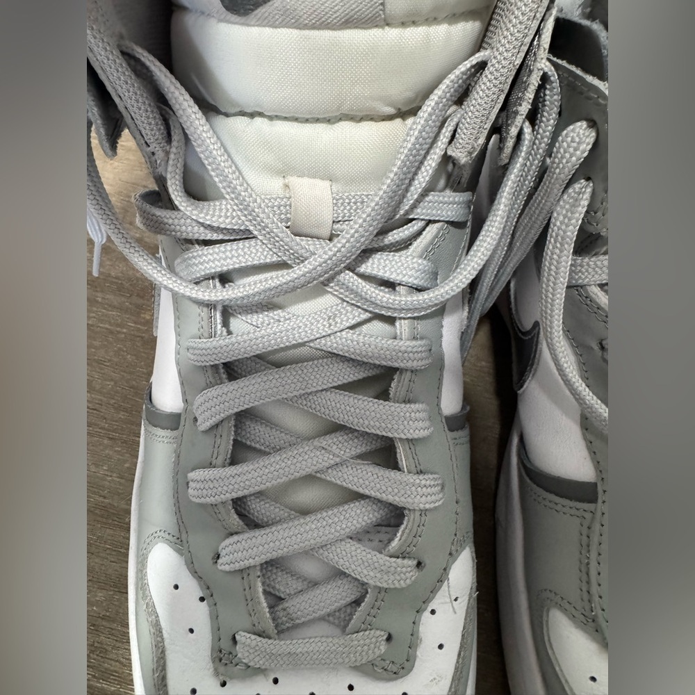 Nike Dunk High Up Gray and White High-Top Shoes | Good Used Condition - Picture 6 of 10